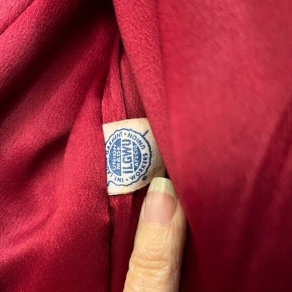 Vintage Winkelmans Wool Coat with Fur Trim Burgundy- Pristine condition! S/M - Picture 6 of 16